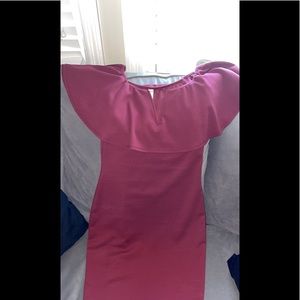Burgundy Off the Shoulder dress